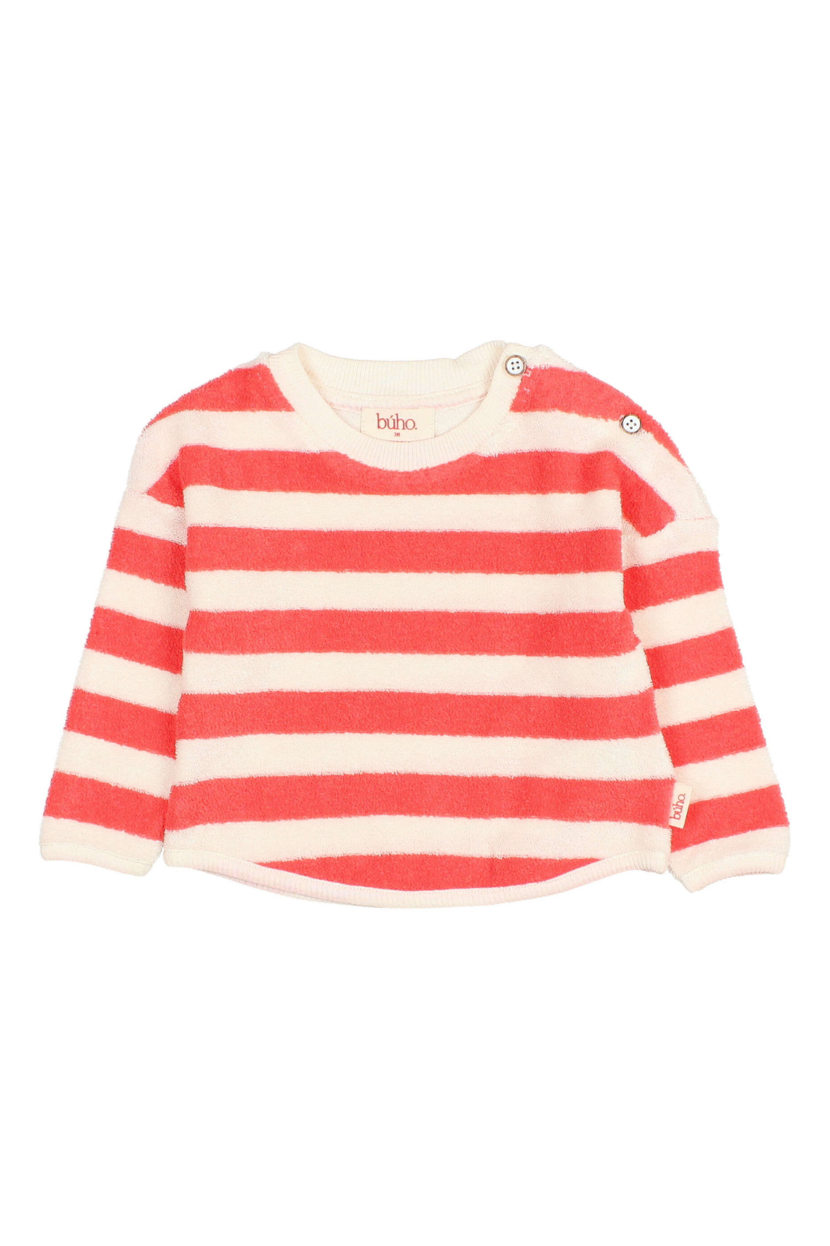 Gestreiftes Sweatshirt aus Bio-Baumwoll-Frottee