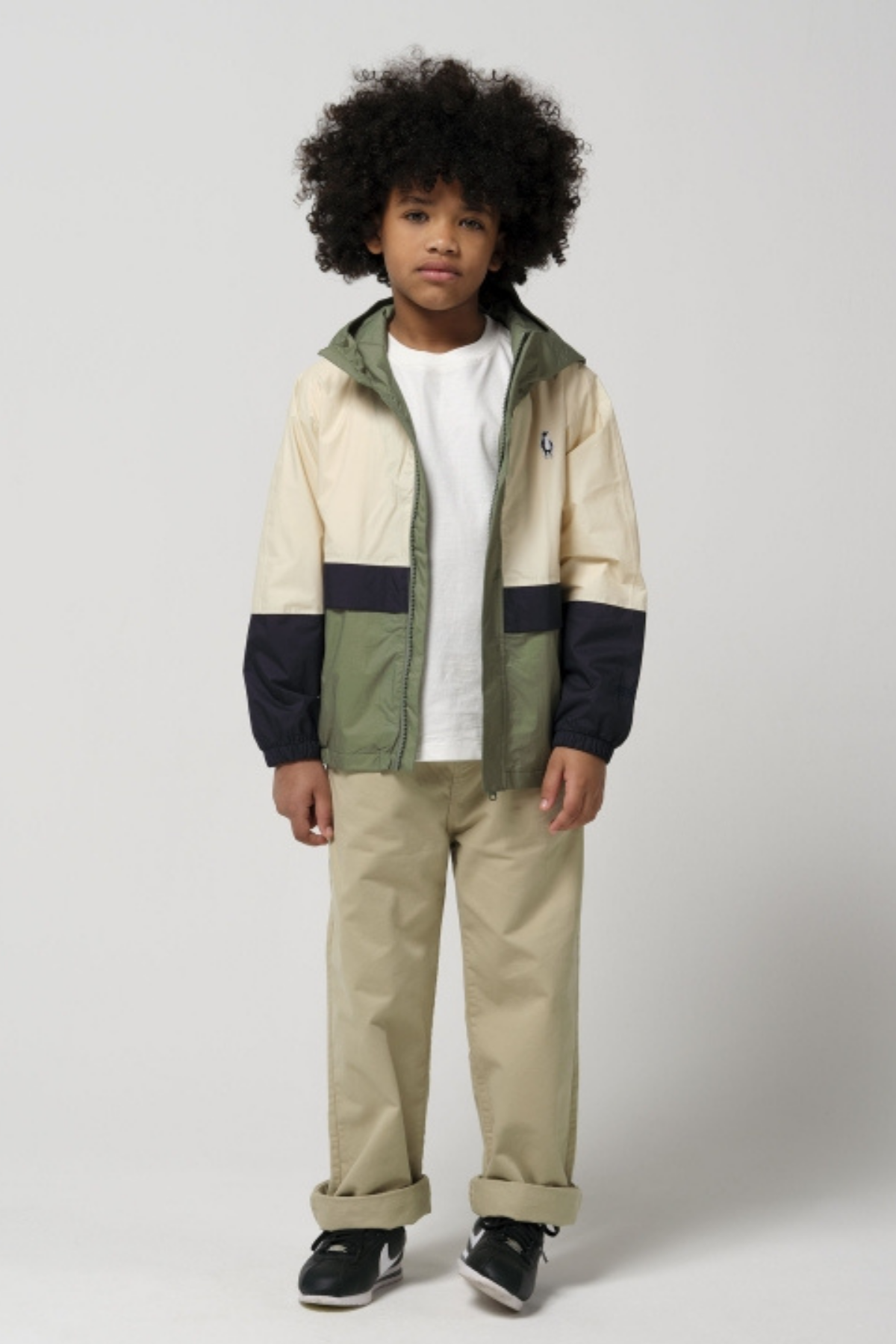 Wasserdichte Jacke "The Lion" | birch cream / oil green