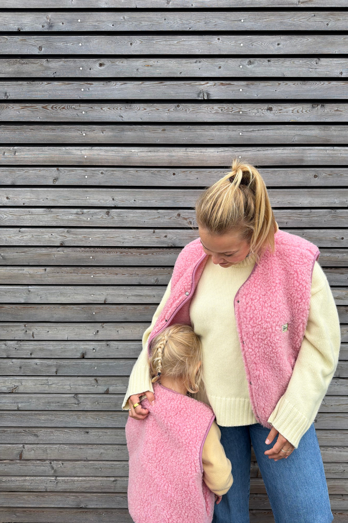 Wollweste Kids "Tiny Tornado Club" | Pink Melange