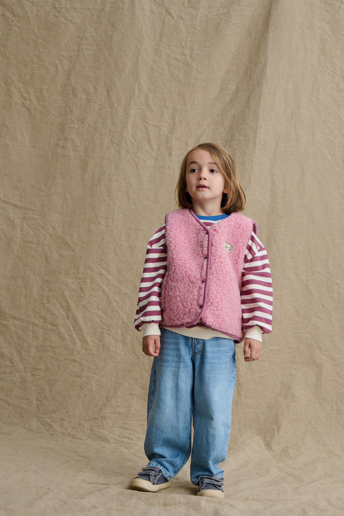 Wollweste Kids "Tiny Tornado Club" | Pink Melange