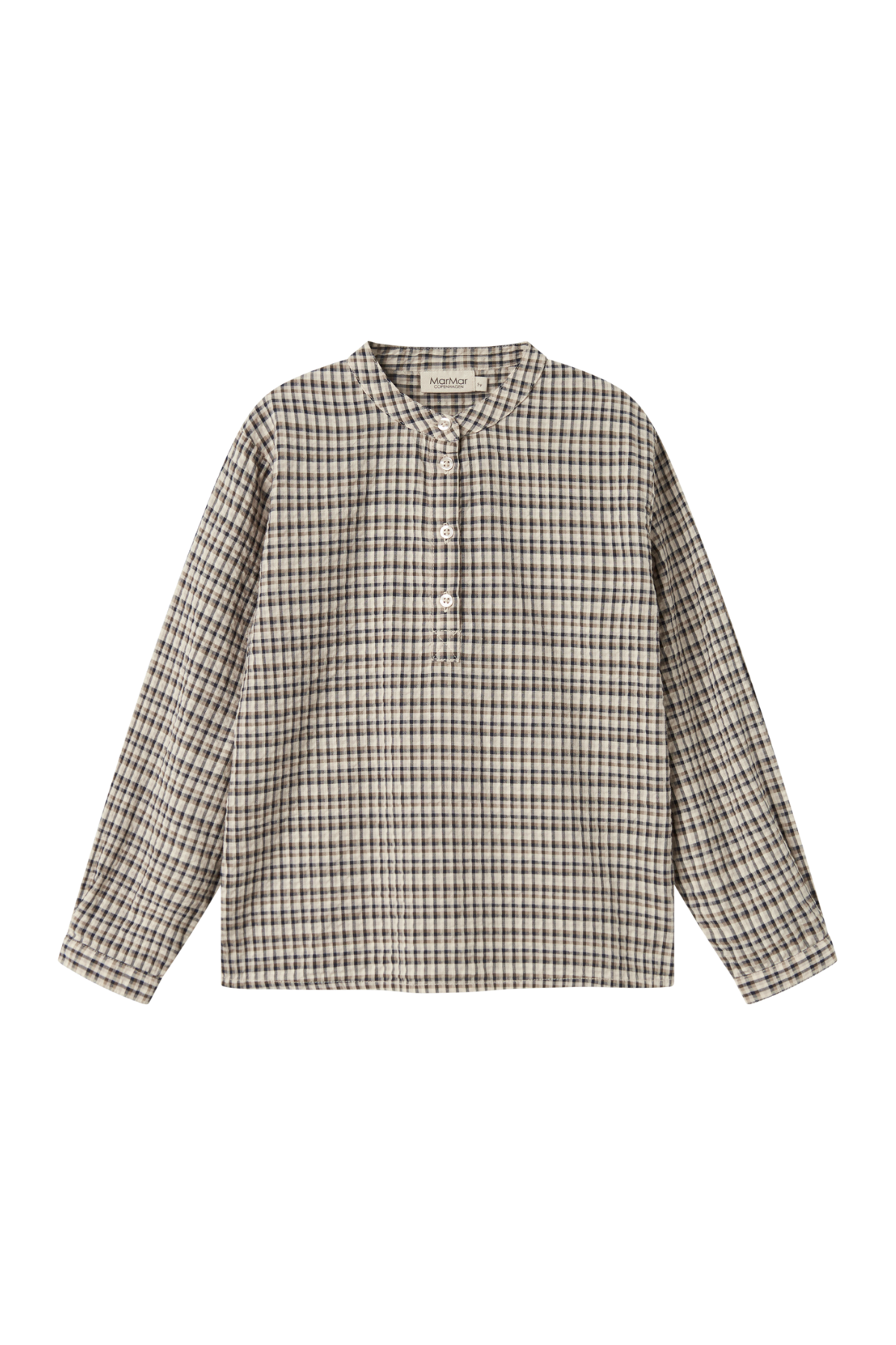 Hemd "Tokyo" aus Seersucker | Pilot Navy Check