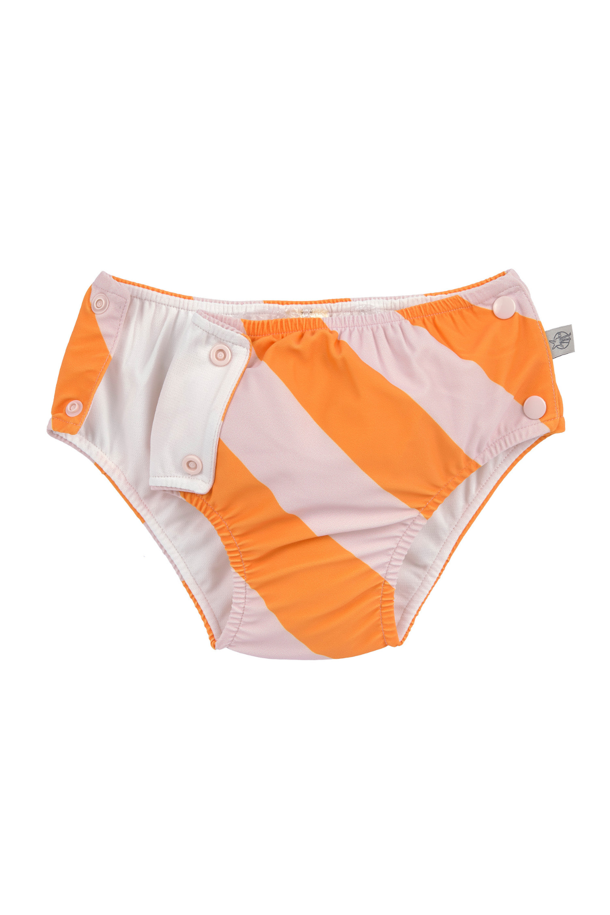 Schwimmwindel "Stripes" mit UV-Schutz | Pale Pink/Orange