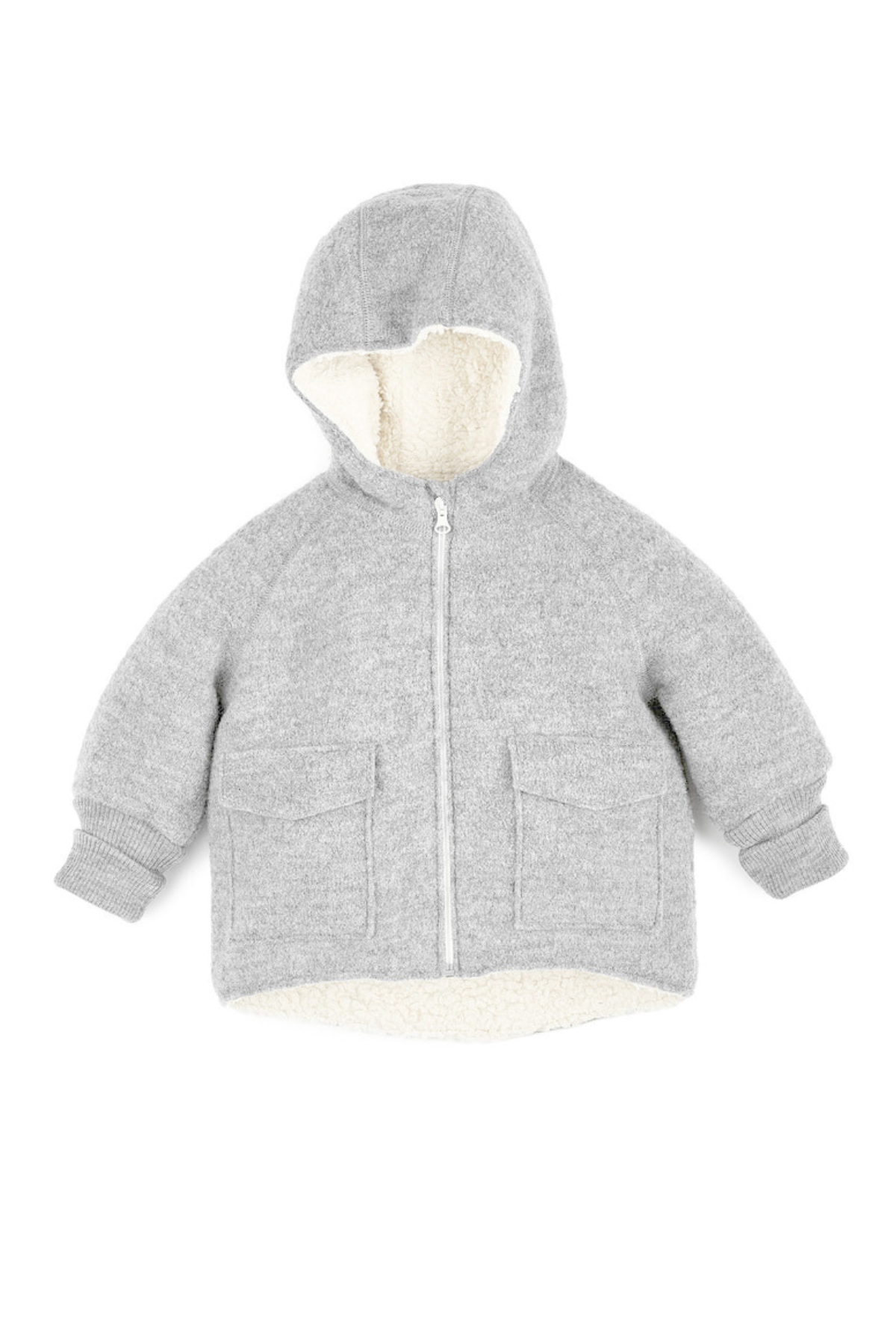 Walk-Winterjacke mit Teddy | Grau