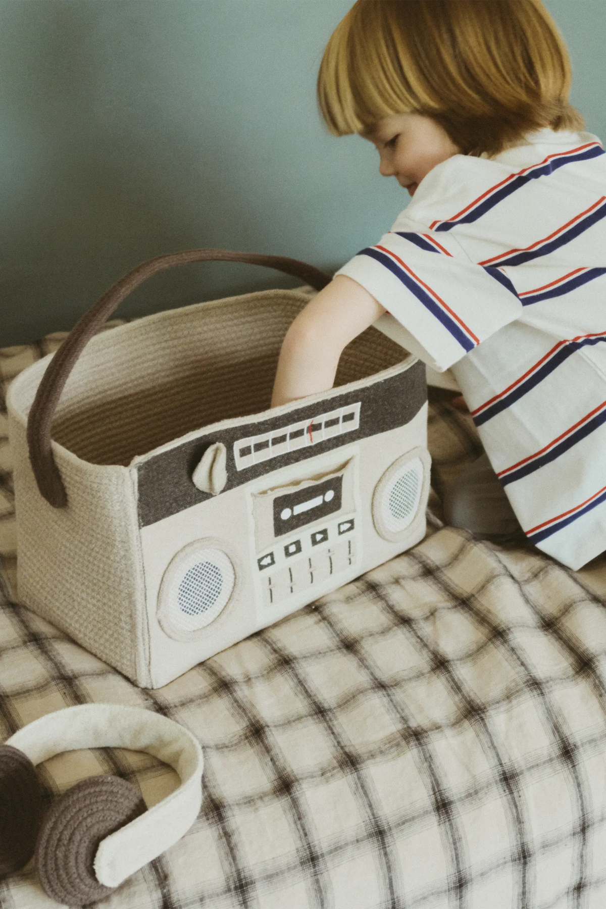Korb Boombox im Kinderzimmer