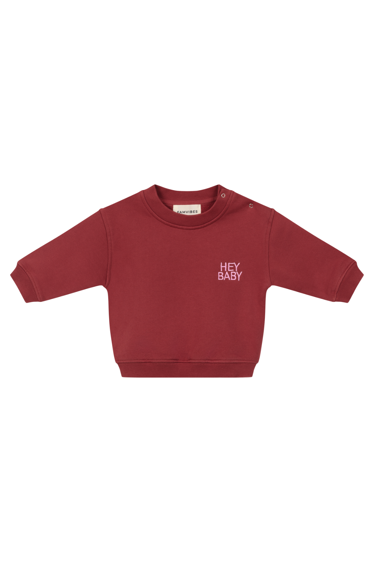 Sweatshirt "HEY BABY" | Burgundy