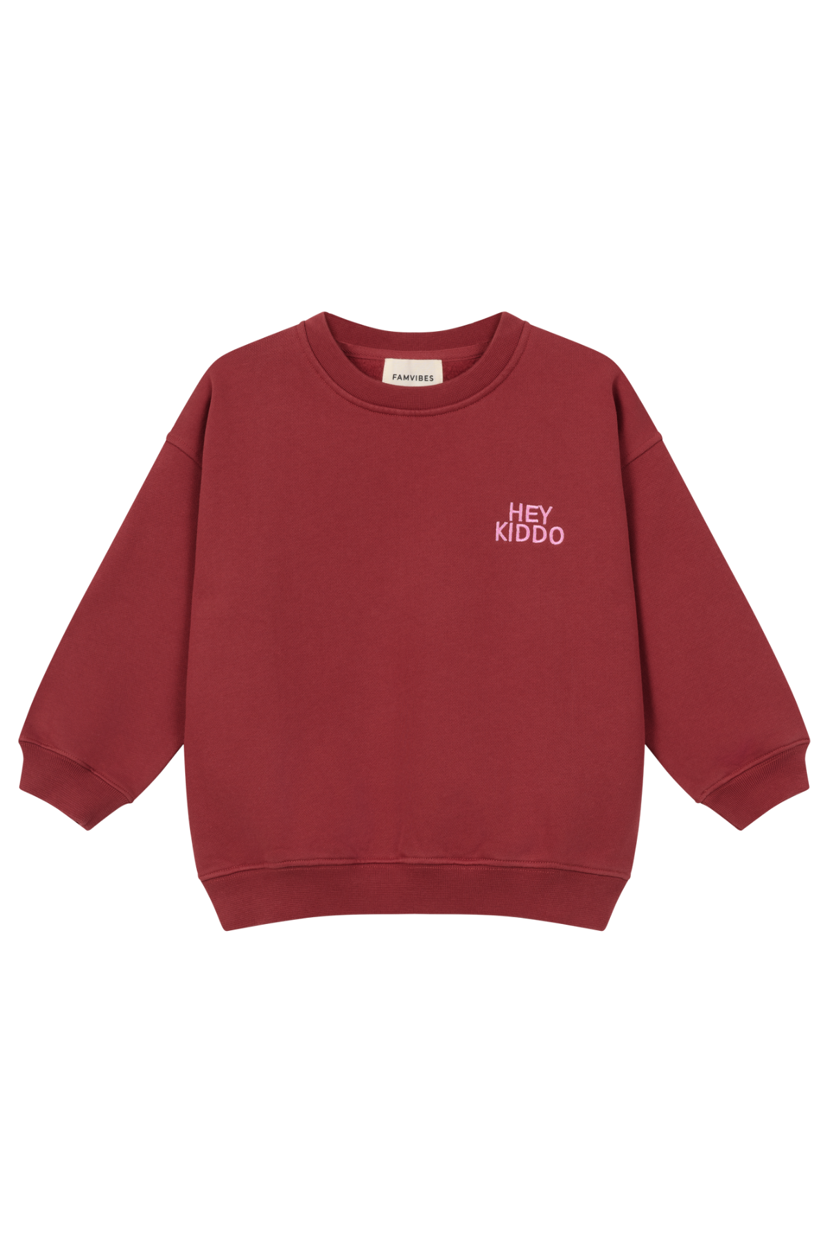Sweatshirt "HEY KIDDO" | Burgundy